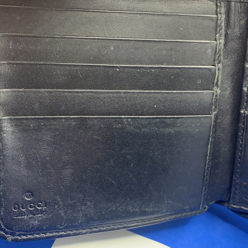 Vintage Gucci leather & canvas zippered wallet‎ - Picture 3 of 9